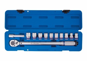 KLUCZ DYNAMOMETRYNCZY 1/2" 42-210NM Z ZESTAWEM NASADEK, 12 CZ. KingTony 344251A12MR