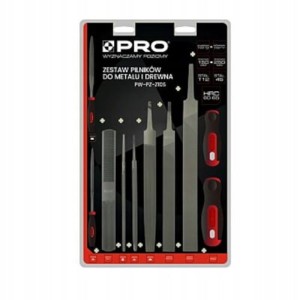 ZESTAW PILNIKÓW DO DREWNA I METALU 10SZT Z WYMIENNĄ RĄCZKĄ PW-PZ-Z105 PRO
