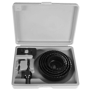 Otwornica z zębami hartowanymi do drewna i płyt G/K 8części  (51-102MM) Modeco MN-65-621
