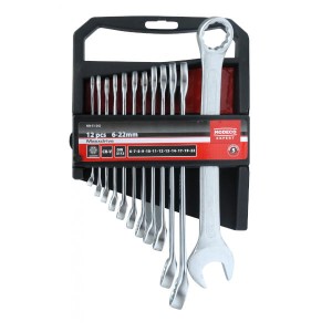 Komplet 12 kluczy płasko-oczkowych MaxxDrive z wysokogatunkowej stali Cr-V 6-22mm Modeco MN-51-242