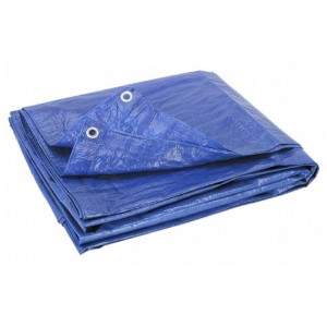 PLANDEKA Z OCZKAMI 15mX20m  (NIEBIESKA) 60GR