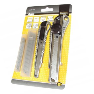 Zestaw noży 18, 9mm z ostrzami 18mm - 5szt, 9mm - 5szt. Modeco MN-63-044