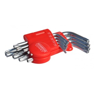 Komplet 9 imbusów typu TORX z otworem ze stali CR-V (T10-T50) Modeco MN-54-106