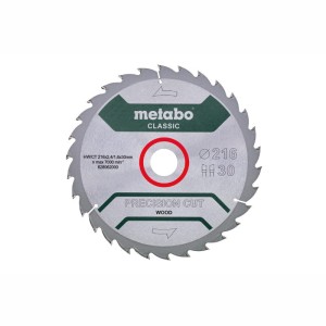 Piła Tarczowa PRECISION CUT WOOD – CLASSIC” 216X30 Z30 WZ 22°  Metabo 628062000