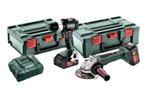 Wiertarko-Wkrętarka+Szlifierka 2X5,2AH 2X METABOX COMBO SET BS 18 LT BL+WB 18 LTX BL125 Metabo 691201650