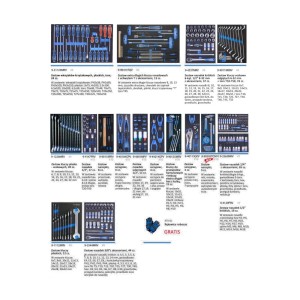 ZESTAW NARZĘDZI DO WÓZKA 325 części  Kingtony 937-002MRV