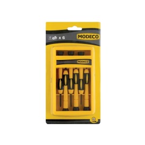 Wkrętaki zegarmistrzowskie kpl. 6szt. (2xPH, 2xTORX, 2xPŁ) Modeco MN-10-208
