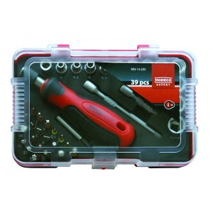 Zestaw narzędzi wkrętakowych 39szt. Modeco MN-14-205
