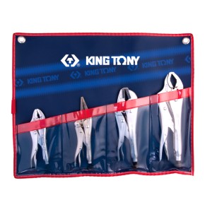 ZESTAW SZCZYPIEC ZACISKOWYCH MORSE""A 4 SZT. ETUI KingTony 42504PR