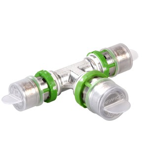 PEX zaprasowany trójnik COMAP MultiSkin 40x3,5 mosiężny 7130W40