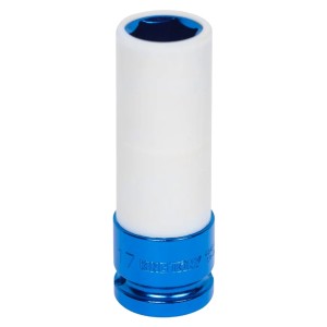 NASADKA DŁUGA UDAROWA CIENKOŚCIENNA Z TULEJĄ ZABEZPIECZAJĄCĄ 1/2" 17mm x 80mm, 6-kąt, DO ALUFELG KingTony 494517MMX
