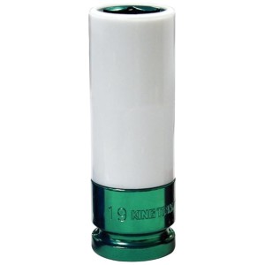 NASADKA DŁUGA UDAROWA CIENKOŚCIENNA Z TULEJĄ ZABEZPIECZAJĄCĄ 1/2" 19mm x 80mm, 6-kąt, DO ALUFELG KingTony 494519MX
