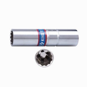 NASADKA DO ŚWIEC 1/2" 14MM X 70MM 12-KĄT. WKŁADKA Z METALOWYM KLIPSEM KingTony 467014C