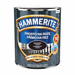 FARBA NA RDZĘ MŁOTKOWY CZARNY 0,7L HAMMERITE