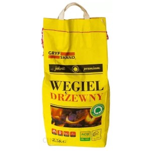 WĘGIEL DRZEWNY 2,5 KG GRYFSKAND