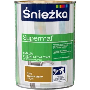 Emalia Olejno-Ftalowa Supermal orzech jasny 0,8L Połysk Śnieżka F555