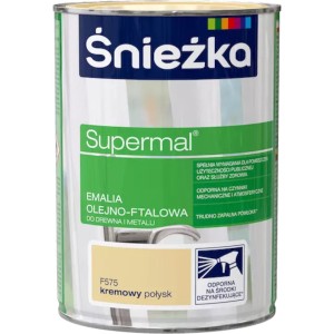 Emalia Olejno-Ftalowa Supermal kremowy 0,8L Połysk Śnieżka F575