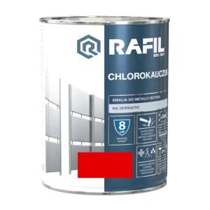 Farba Chlorokauczuk Czerwony Ognisty 0,75L Połysk RAFIL RAL3000
