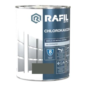 Farba Chlorokauczuk Szary Plandekowy 0,75L Połysk RAFIL  RAL7010
