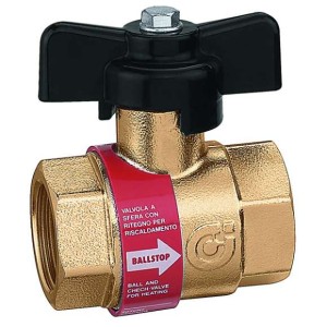 ZAWÓR KULOWY  Z WBUDOWNYM ZAWOREM ZWROTNYM 1" UCHWYT DZWIGOWY BALLSTOP 327600 CALEFFI