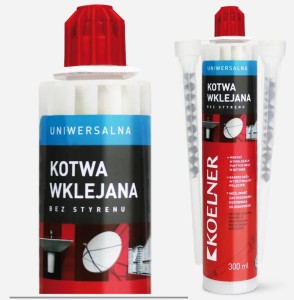 Uniwersalna kotwa chemiczna poliestrowa KEM-PSF standardowa, Koelner