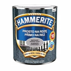 FARBA NA RDZĘ MŁOTKOWA  SREBRNO - SZARY 0,7L HAMMERITE